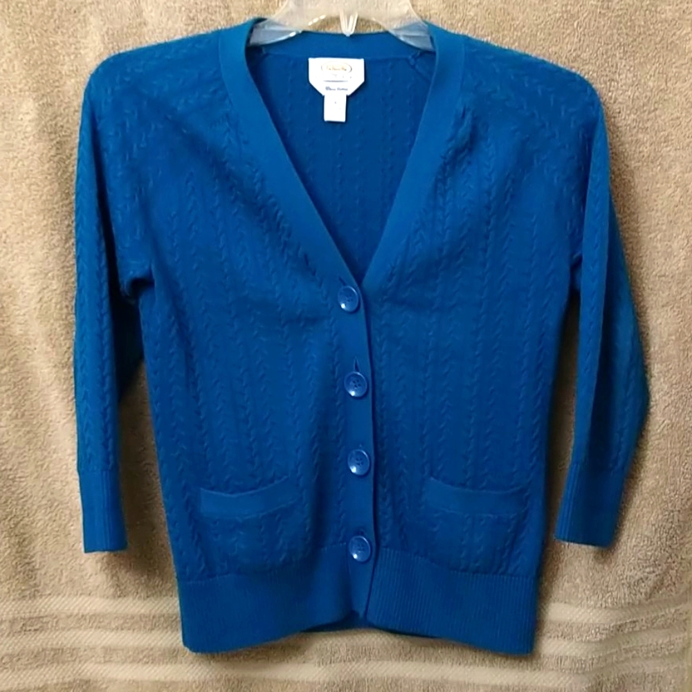 Green Women's Talbot's petites sweater, size Small